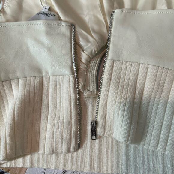 3.1 Phillip Lim Eggshell Vegan Leather Halter Top Size 6 - Picture 11 of 12